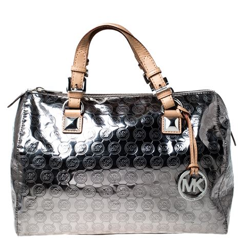 michael kors grey|michael kors grayson large satchel.